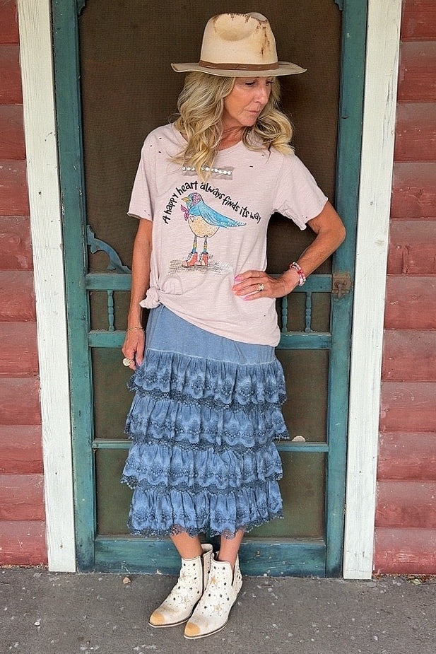 Sunwashed Blue Slip Dress