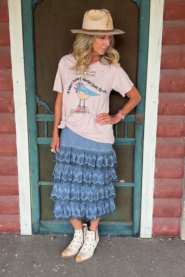 Happy Heart Ripped Tee