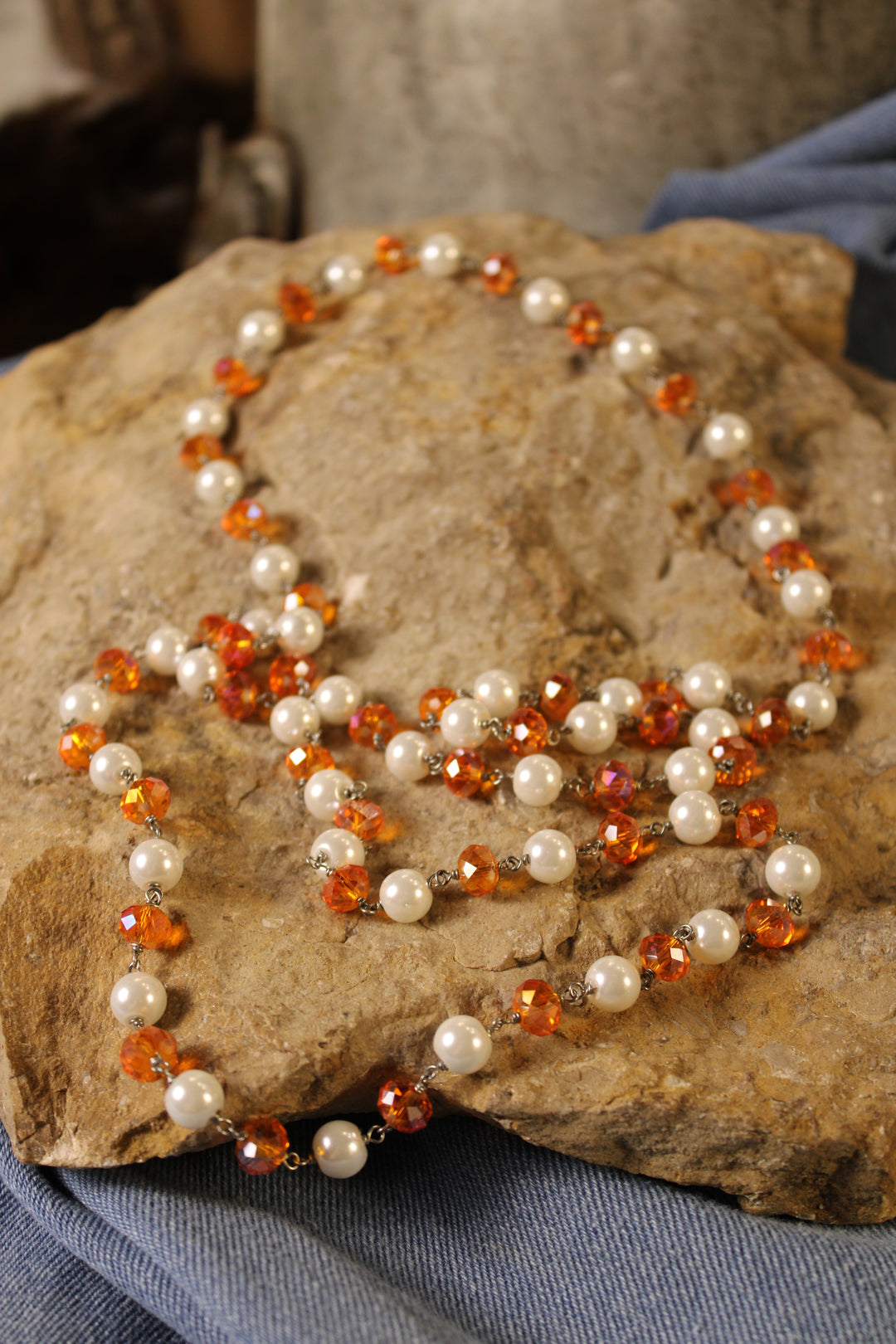 Sparkle And Shine Creamcicle Necklace