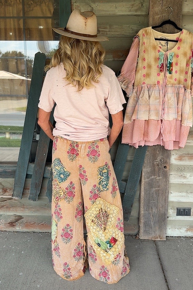 Reversible Dahlia Dream Striped Pants