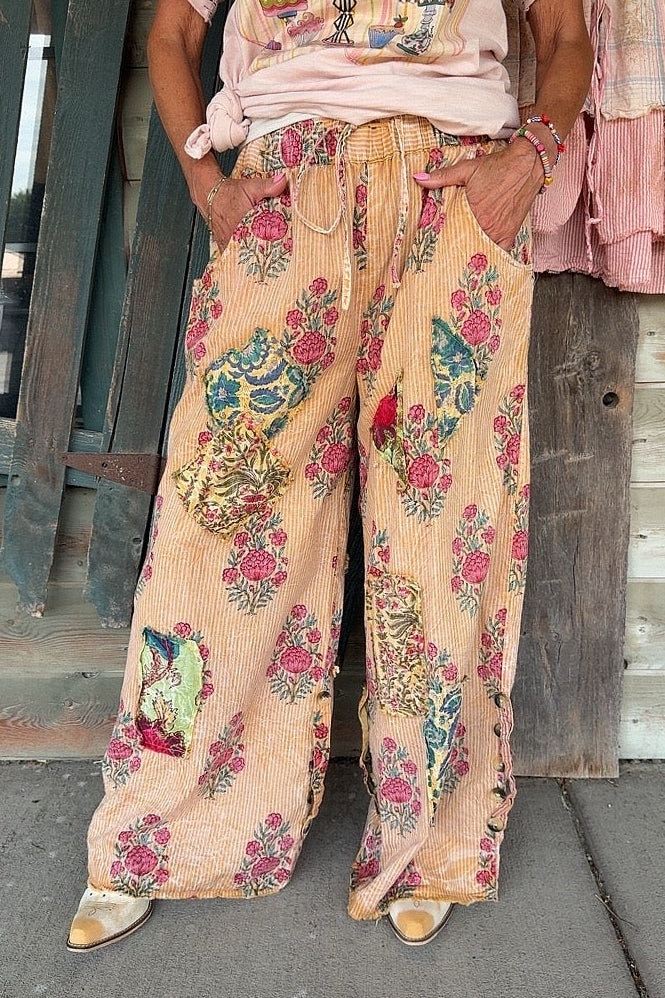 Reversible Dahlia Dream Striped Pants