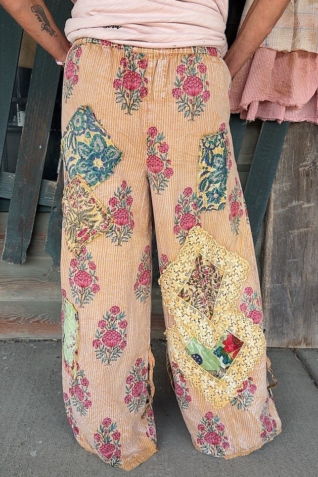 Reversible Dahlia Dream Striped Pants