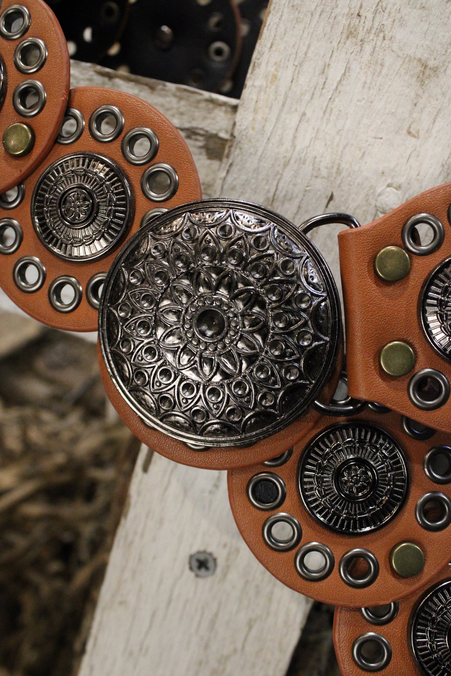 Cognac Medallion Belt