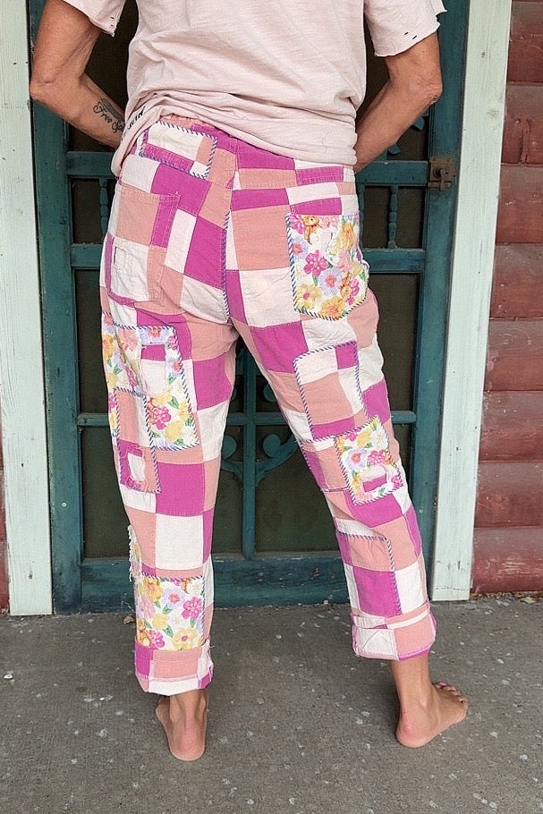 Blossom Bear Checked Pants