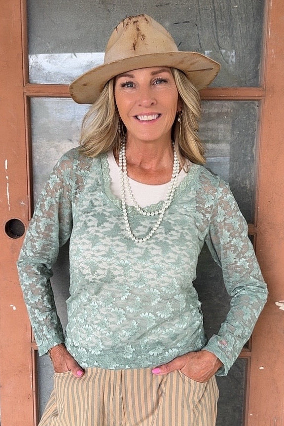 Fluttering Fern Layering Blouse