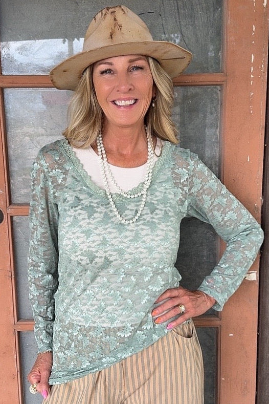 Fluttering Fern Layering Blouse
