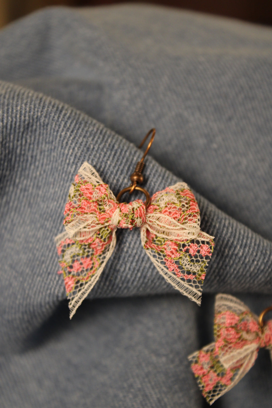 Pastel Bloom Ribbon Earrings