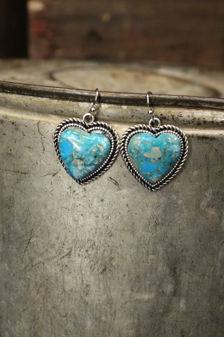 Turquoise Love Earrings