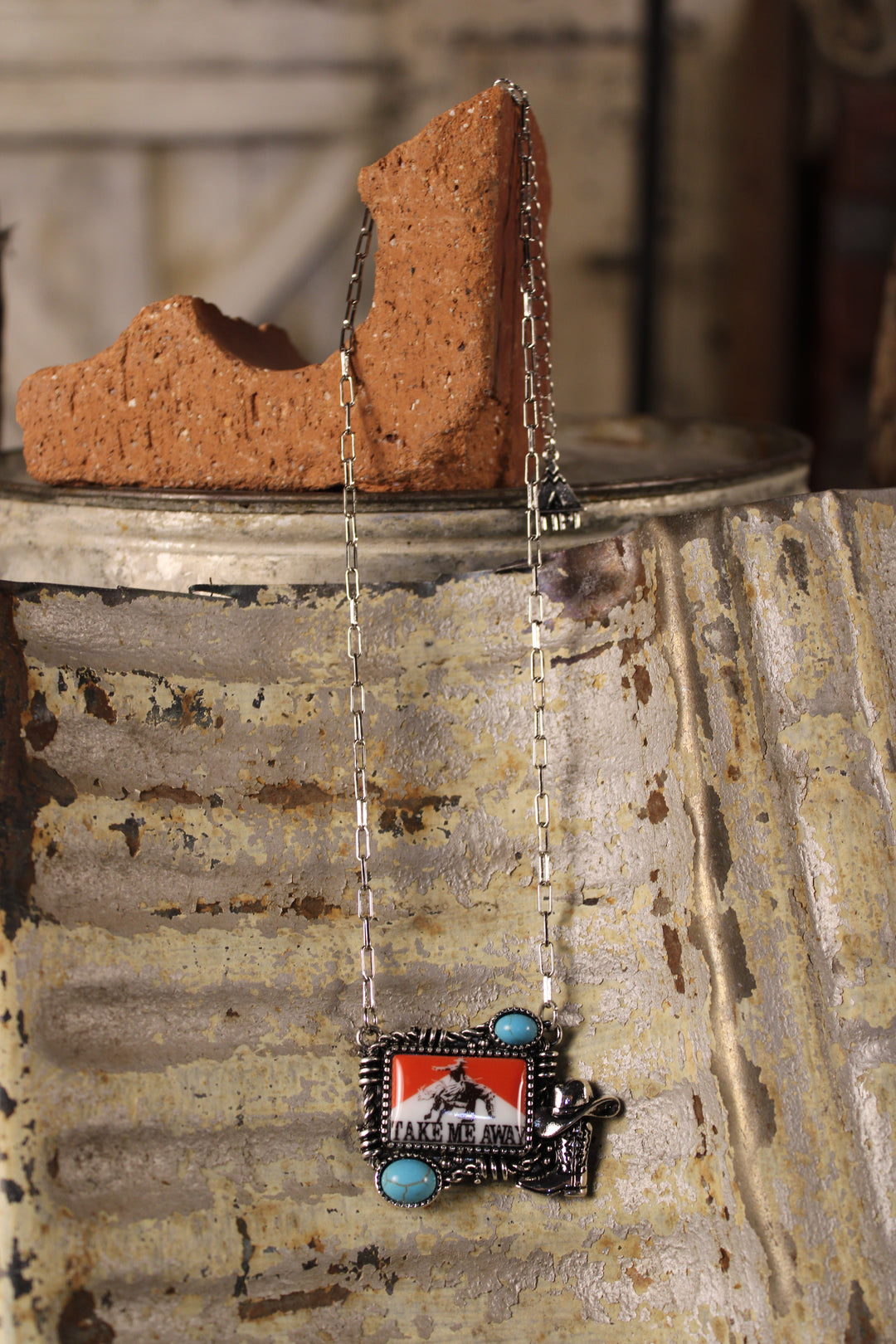 Take Me Away Cowboy Necklace