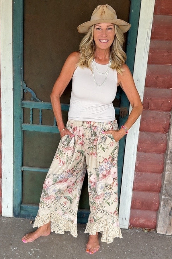 English Rose Cotton Pants