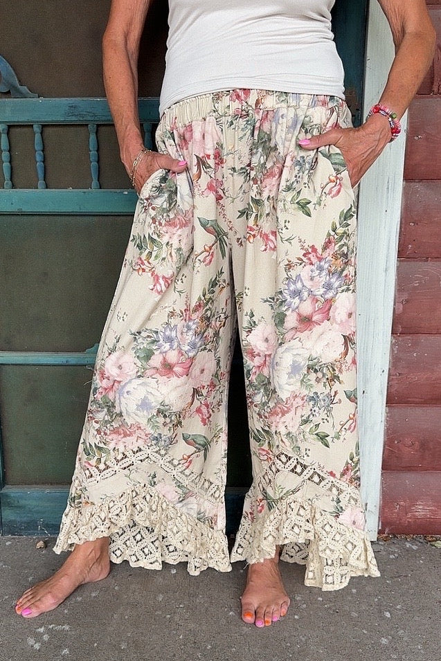 English Rose Cotton Pants