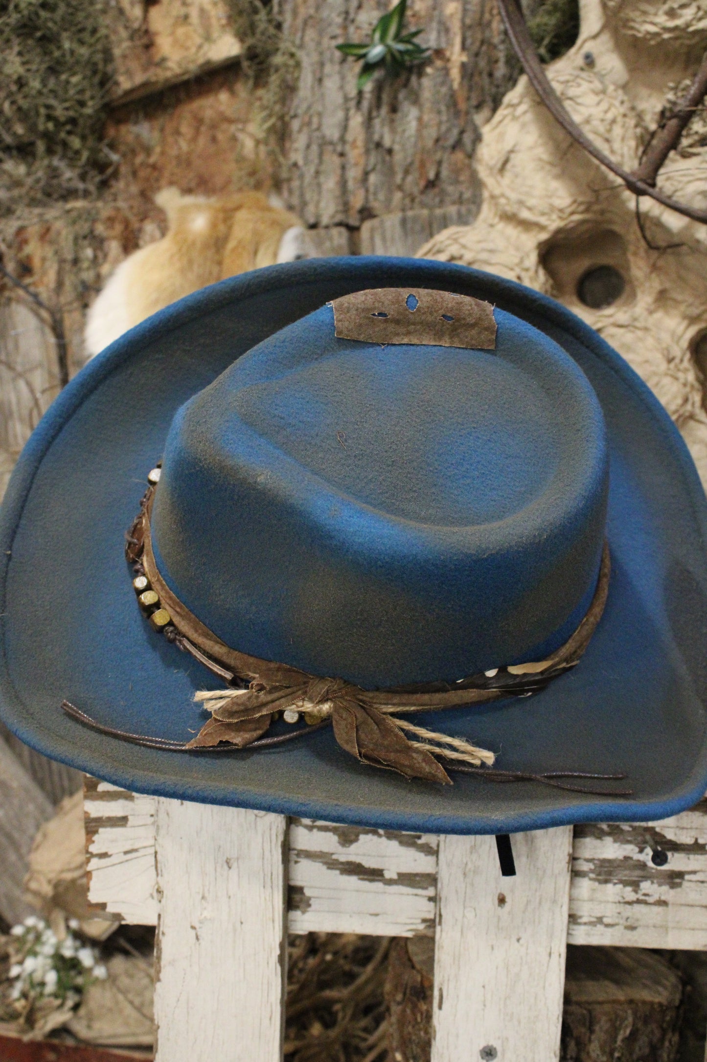 Teal And Timber Cowgirl Fedora
