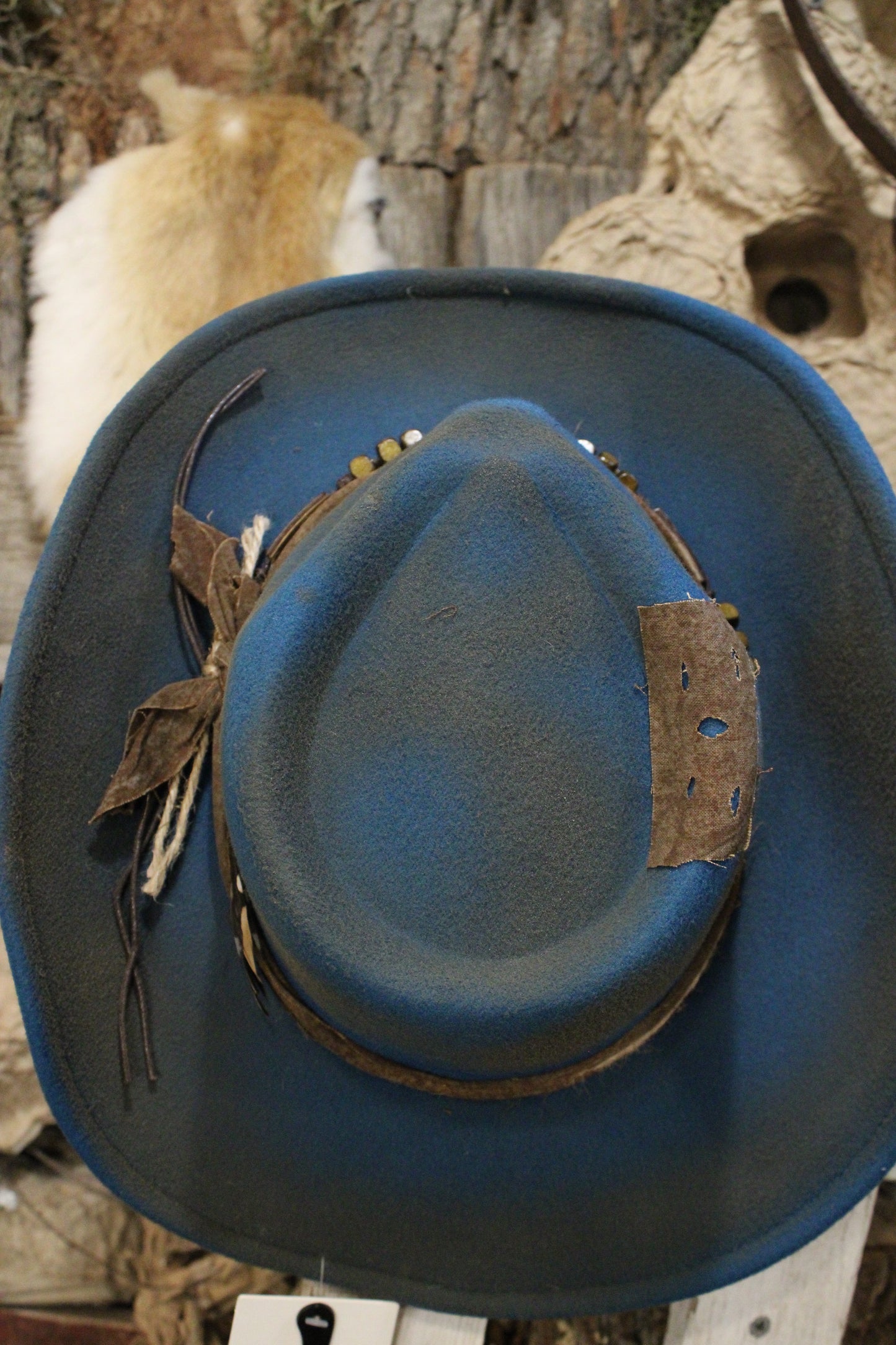 Teal And Timber Cowgirl Fedora