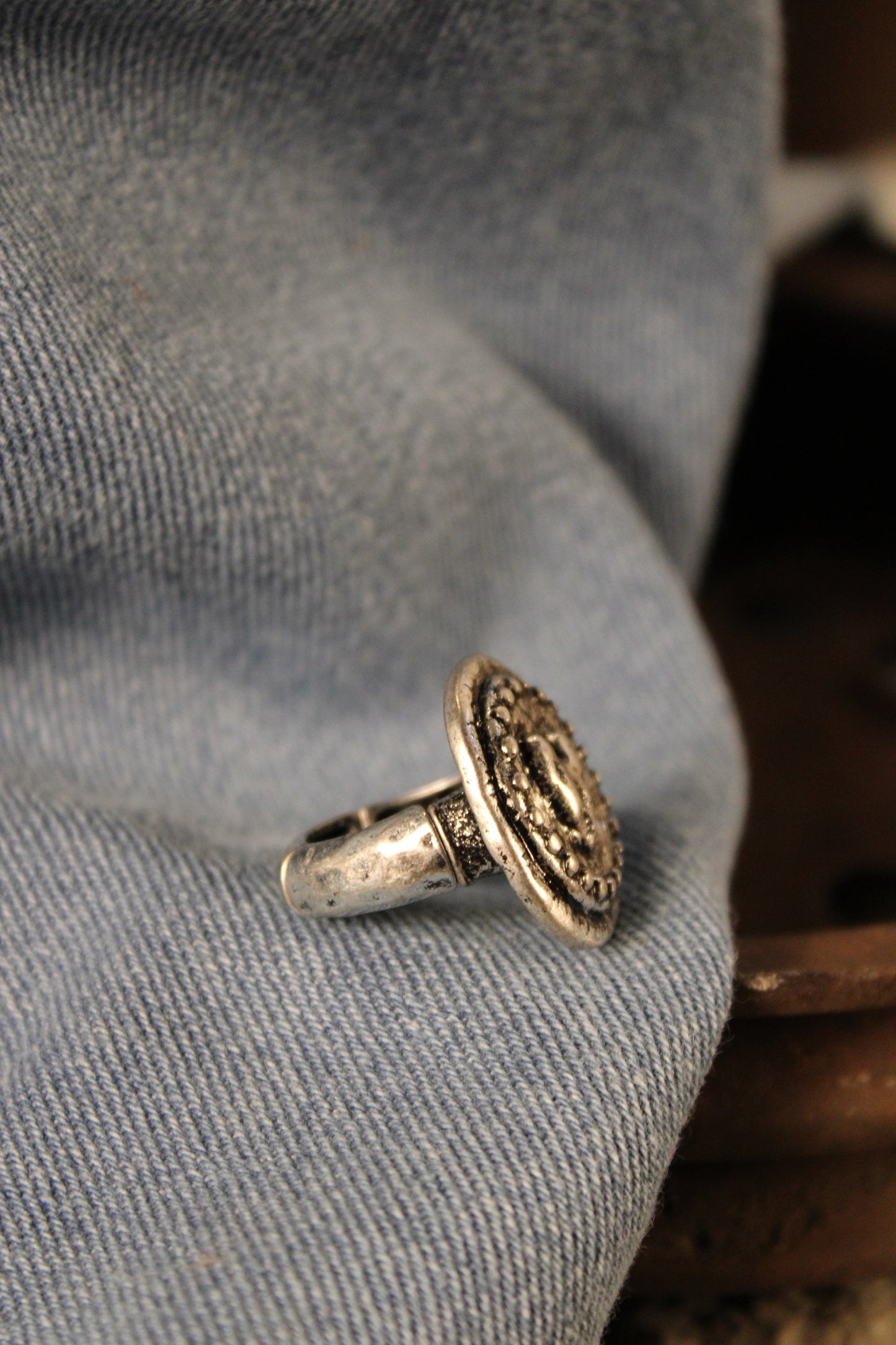 Vintage Lovebird Heart Ring