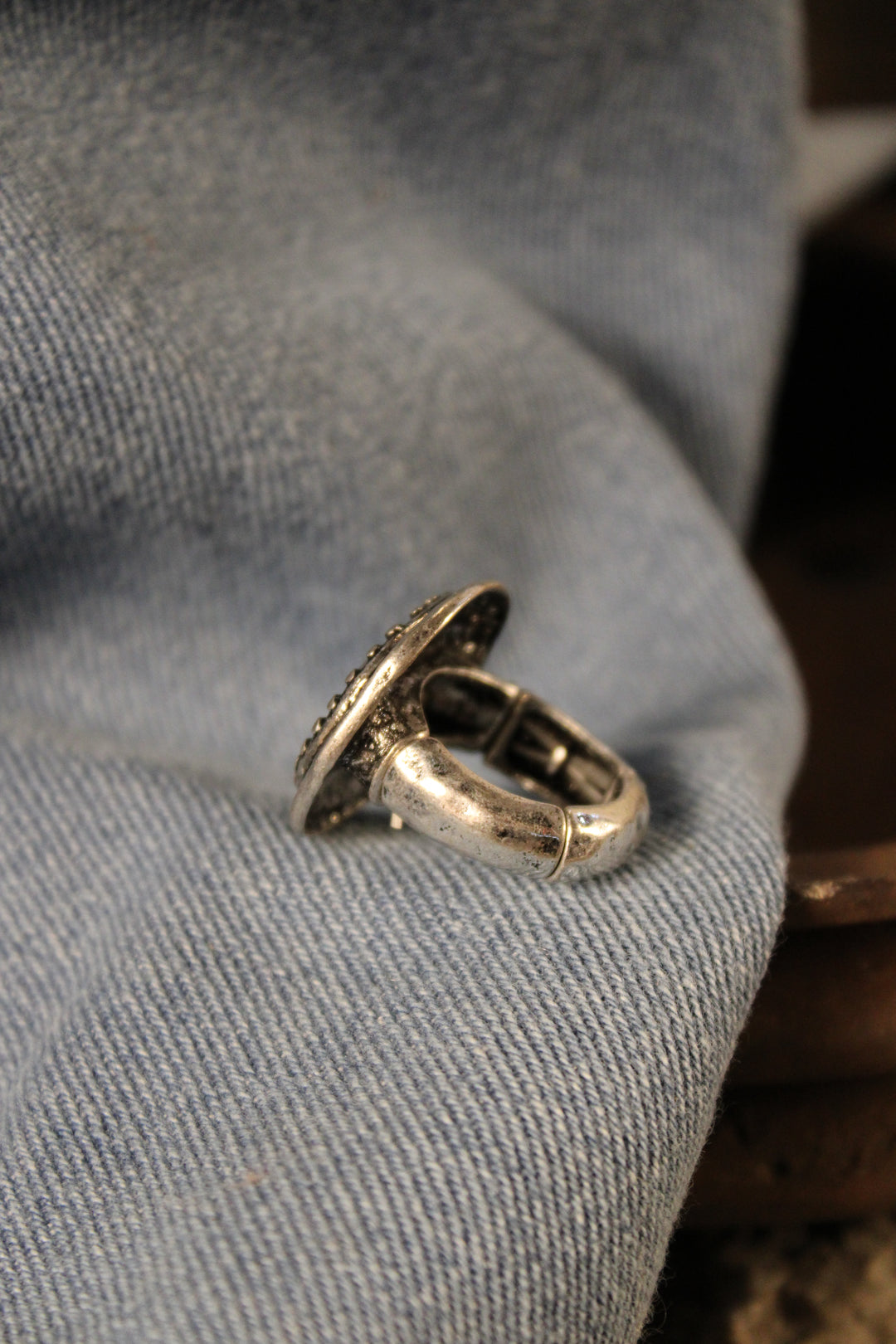 Vintage Lovebird Heart Ring