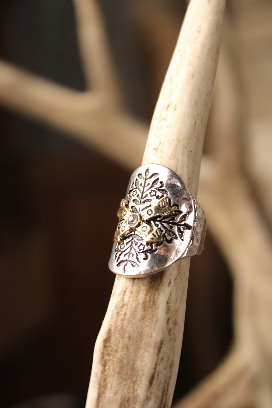 Gilded Harmony Arrow Ring