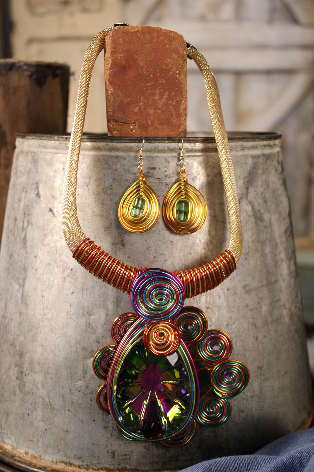 Volt And Gold Earrings