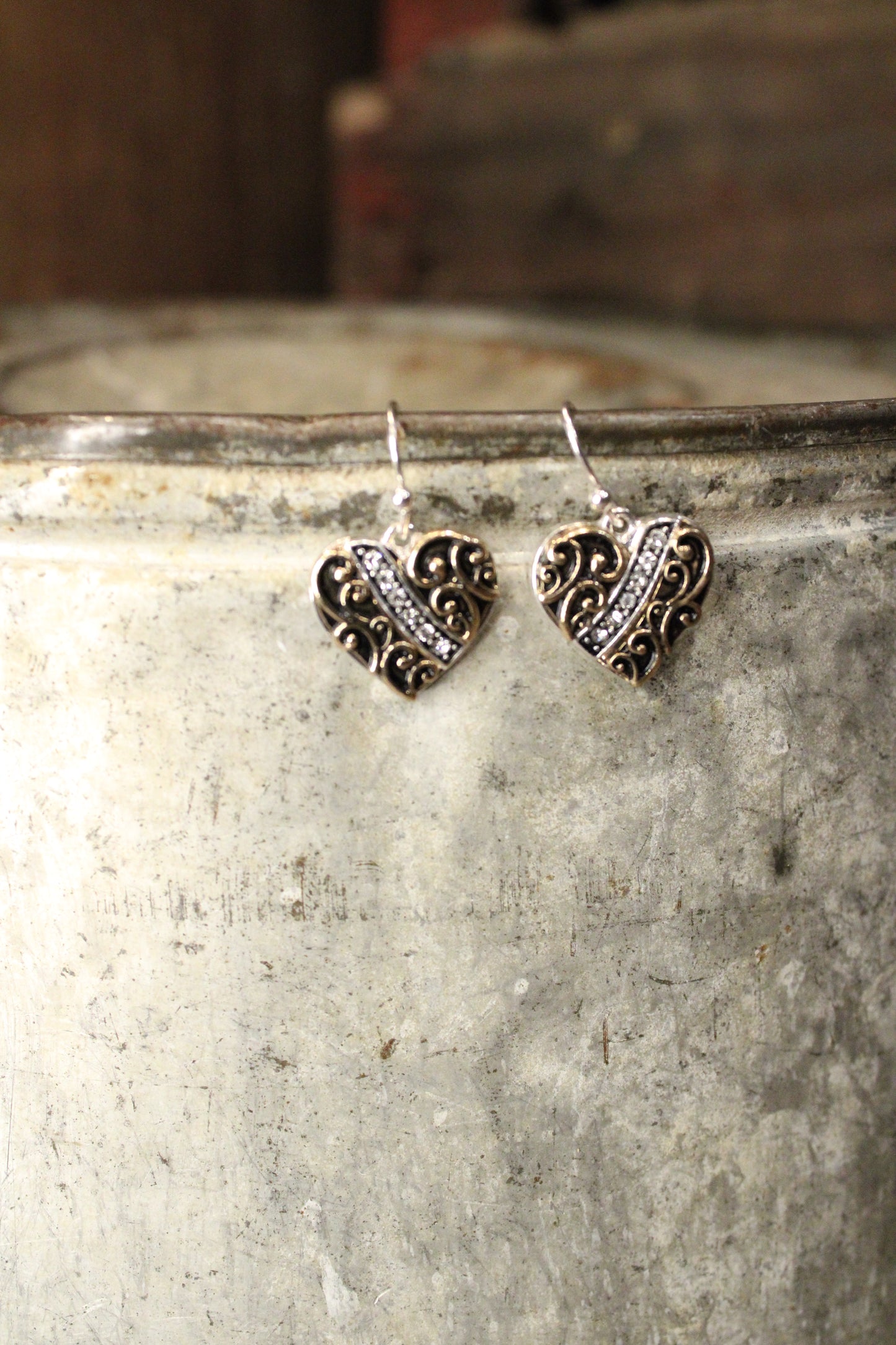 Two-Tone Sweethearts Earrings