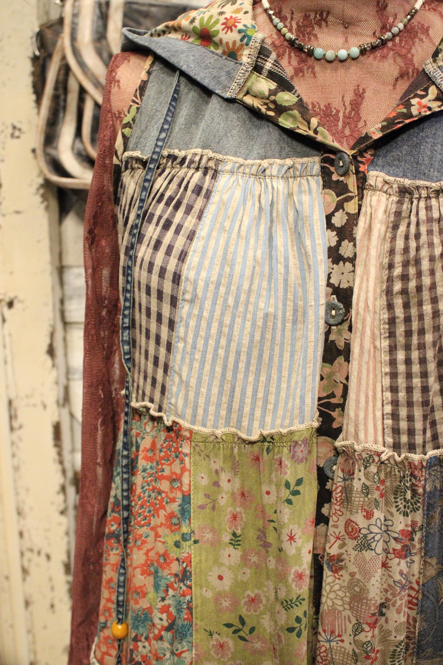 Meadow Bloom Sleeveless Hooded Jacket