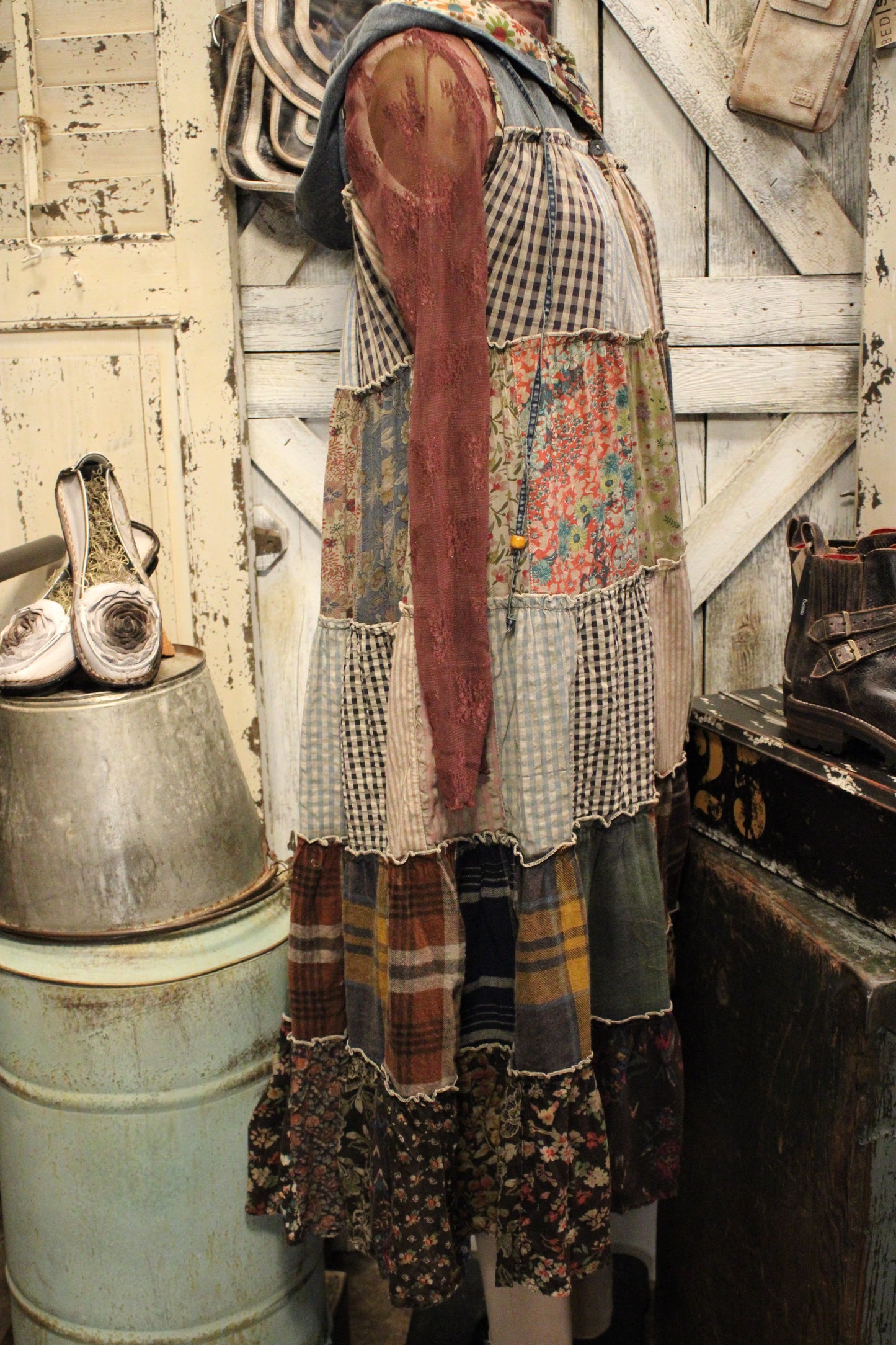 Meadow Bloom Sleeveless Hooded Jacket