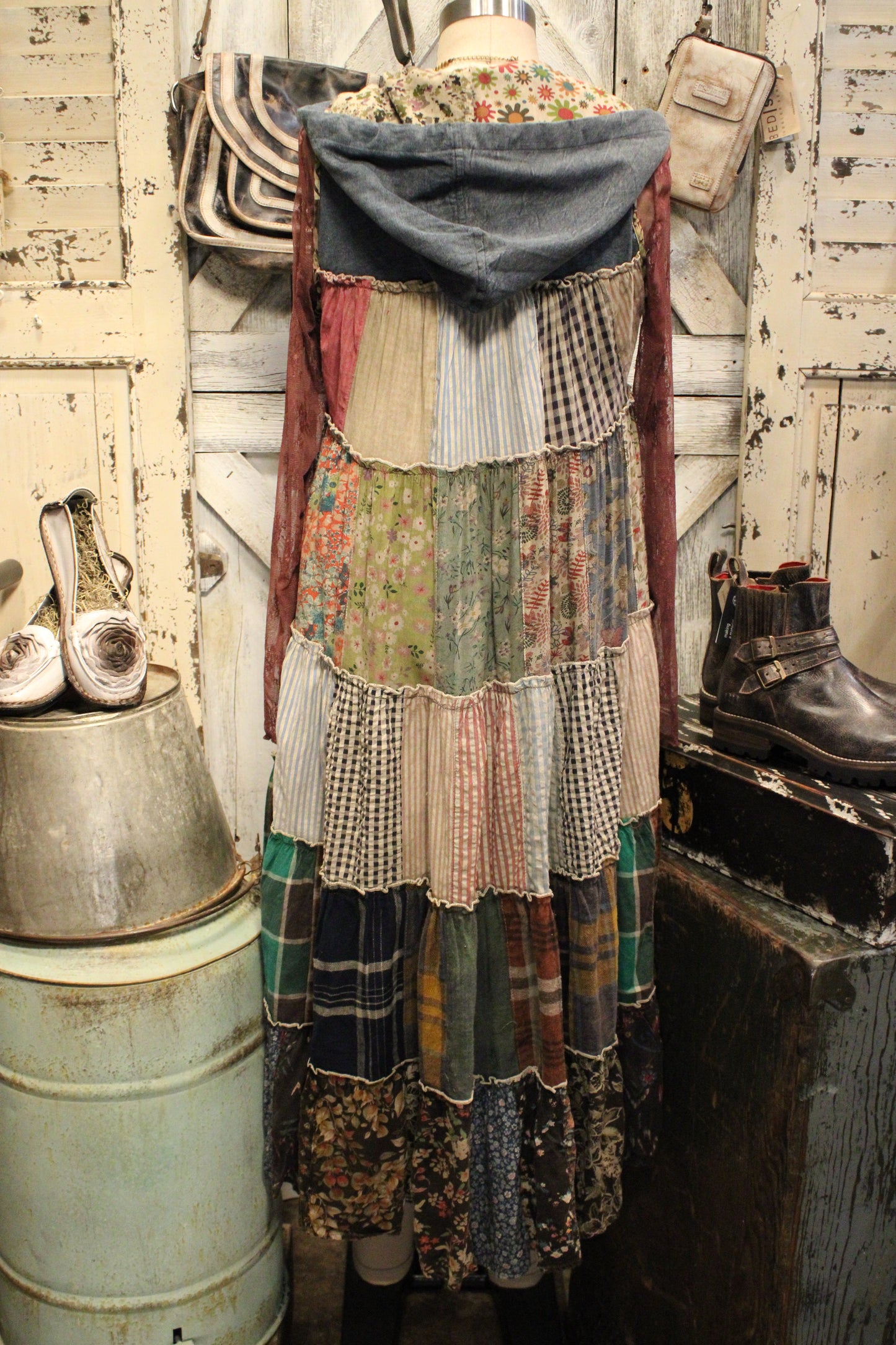 Meadow Bloom Sleeveless Hooded Jacket