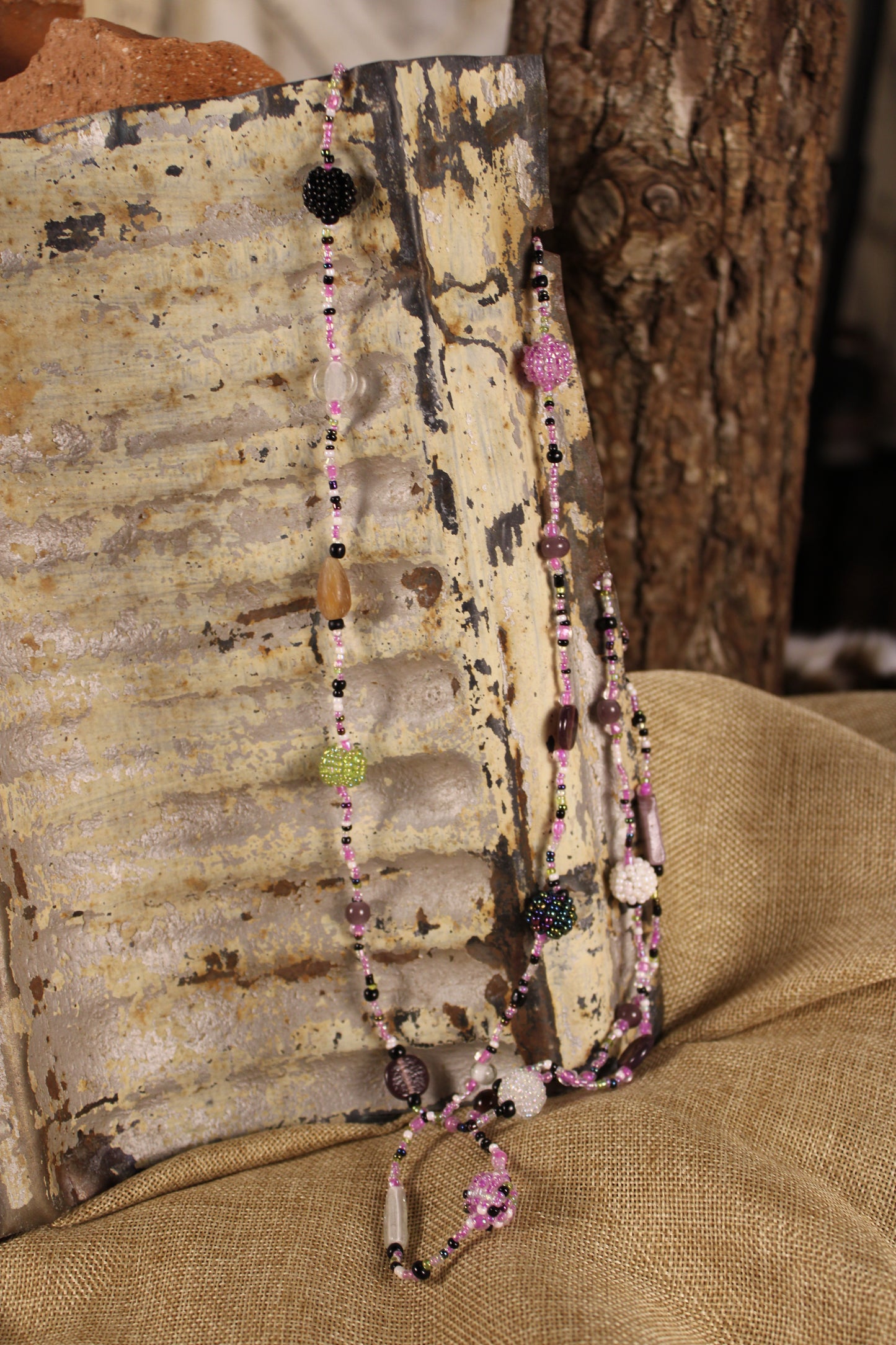 Lavender Bliss Beaded Necklace