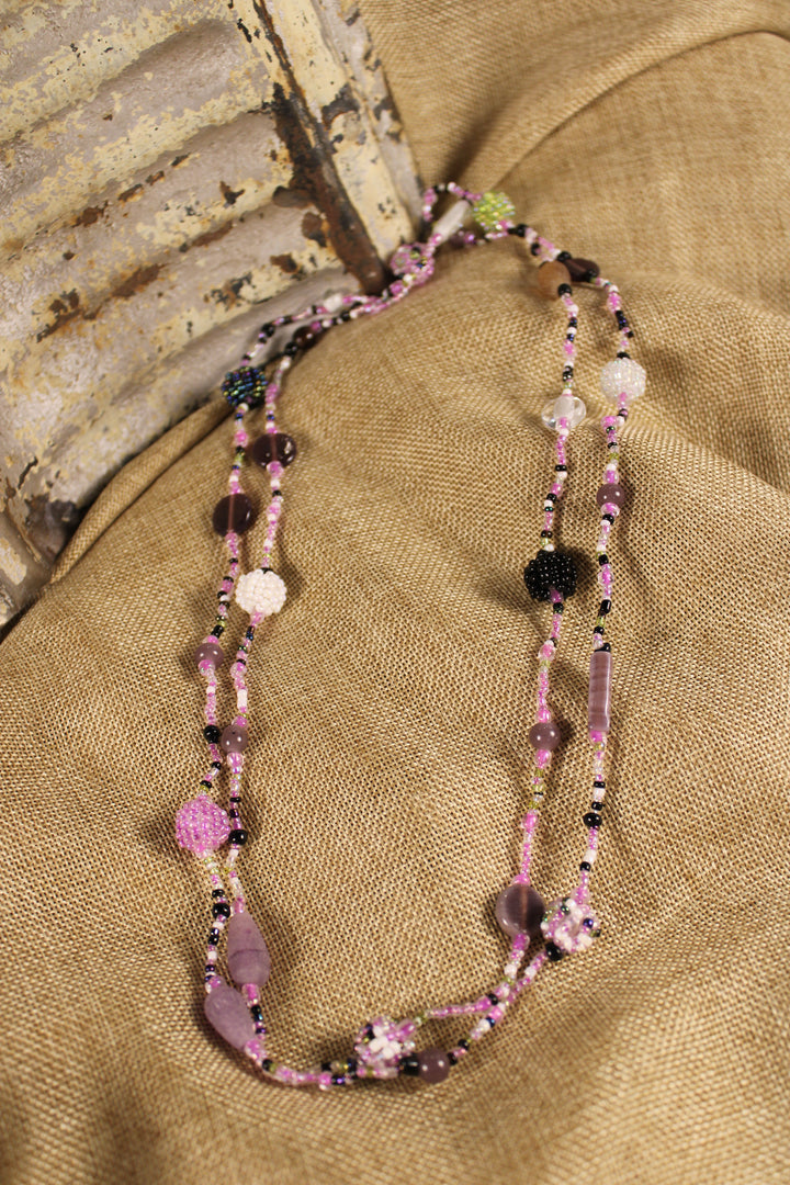 Lavender Bliss Beaded Necklace