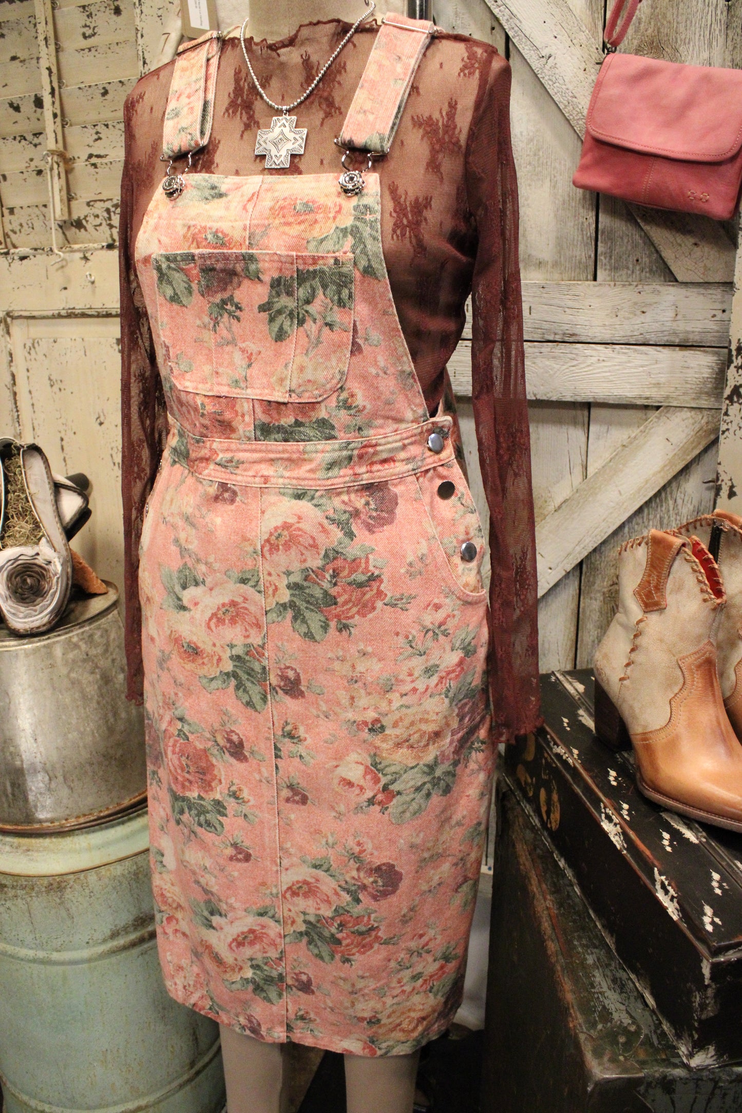 Peony Patch Overall Dress