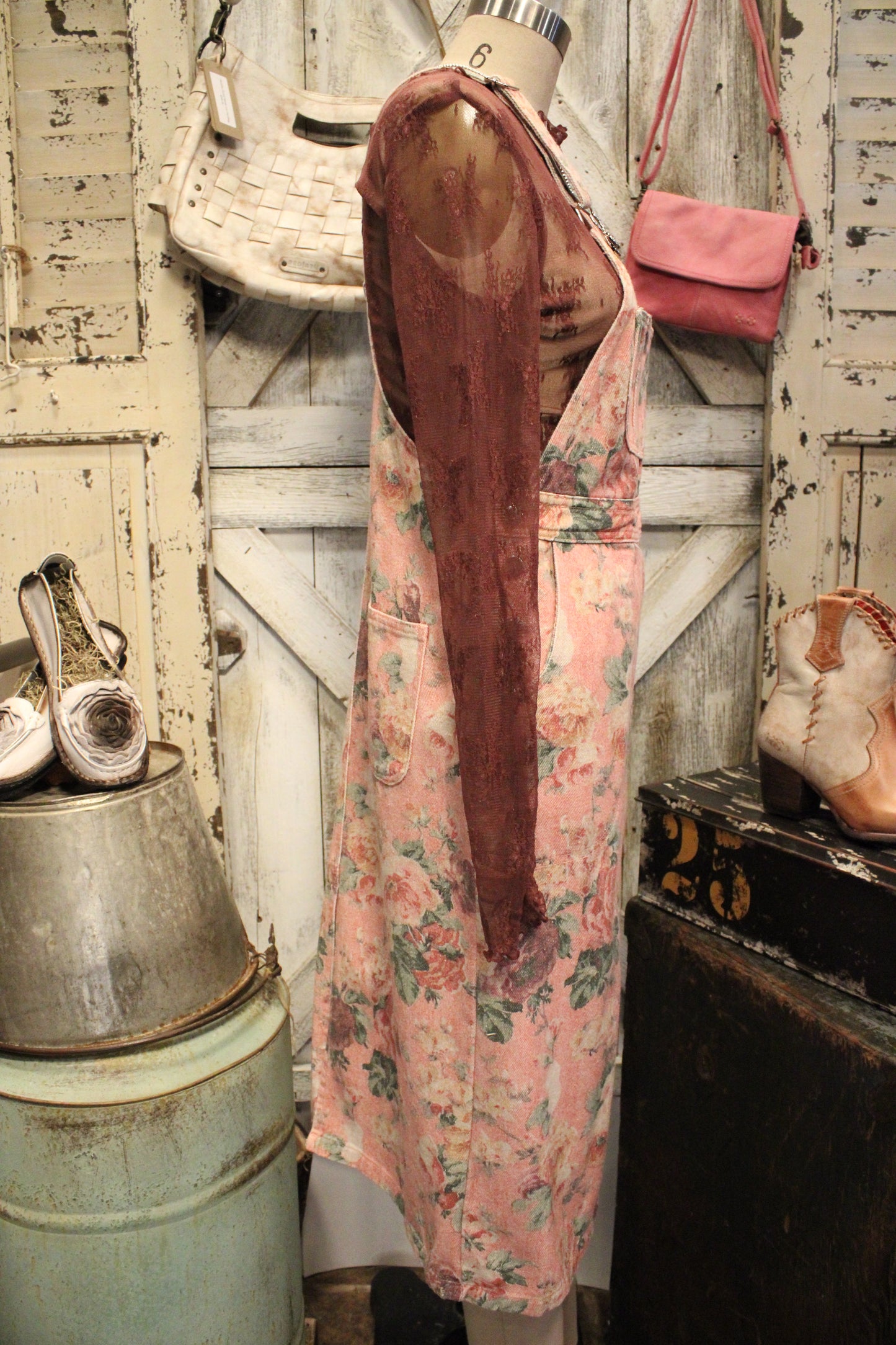 Peony Patch Overall Dress