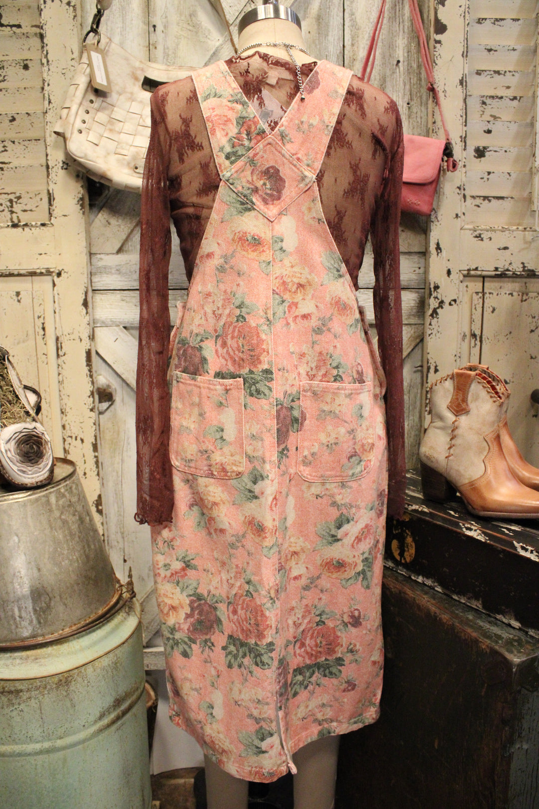 Peony Patch Overall Dress