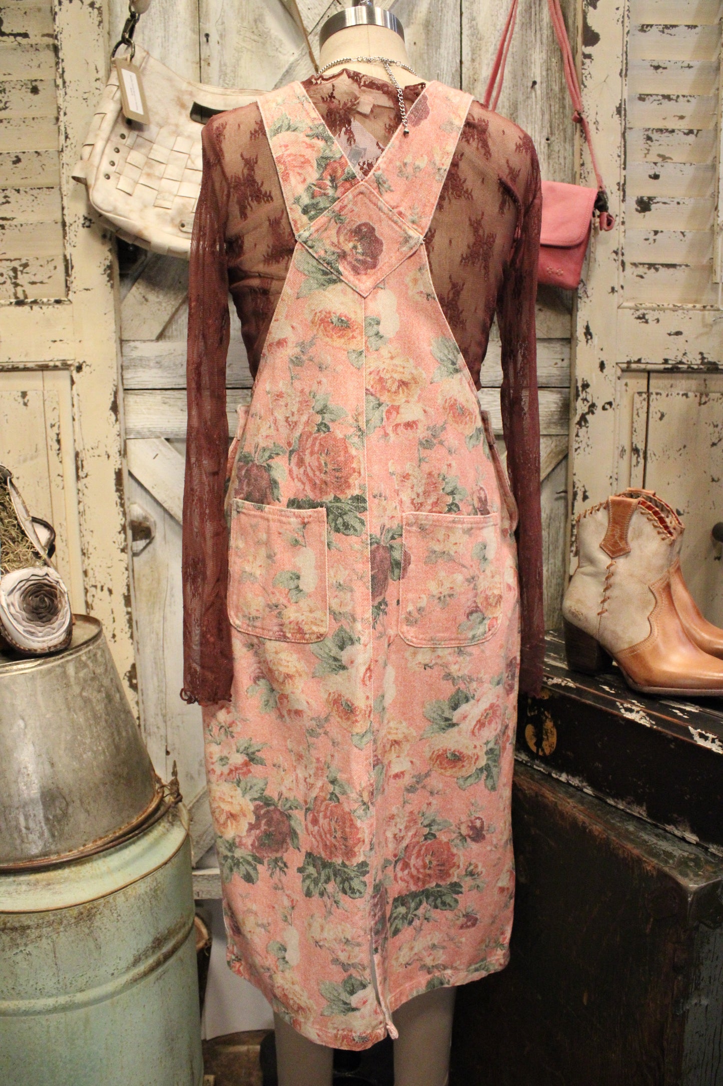 Peony Patch Overall Dress