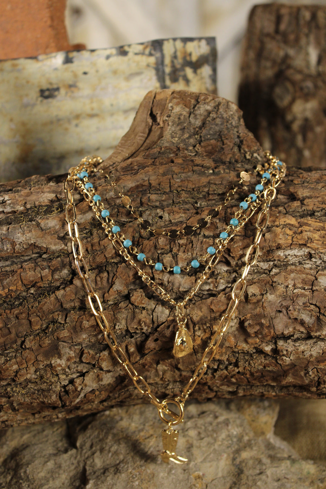 Gilded Frontier Charm Necklace