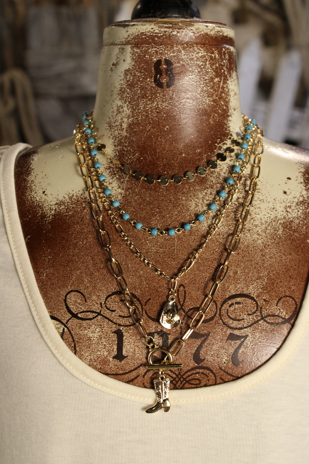 Gilded Frontier Charm Necklace