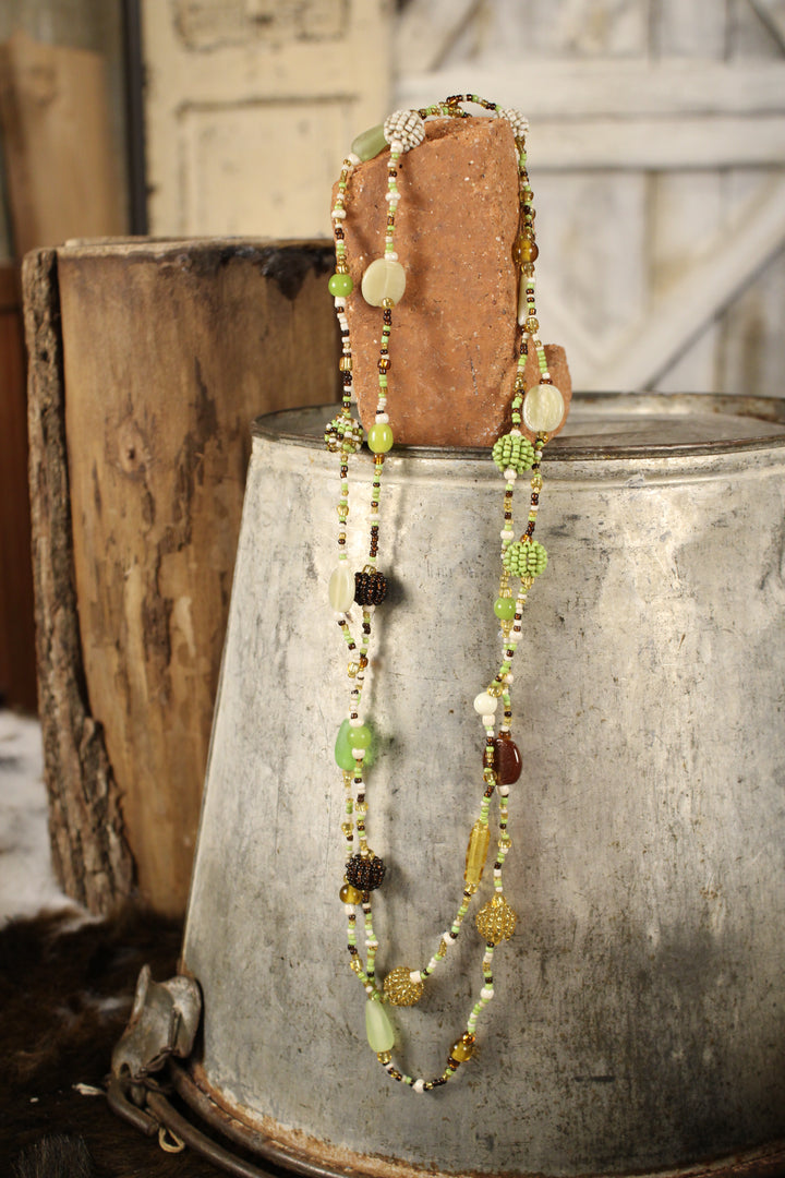 Palm Bliss Beaded Necklace