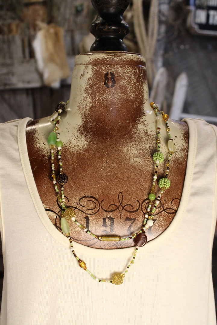 Palm Bliss Beaded Necklace