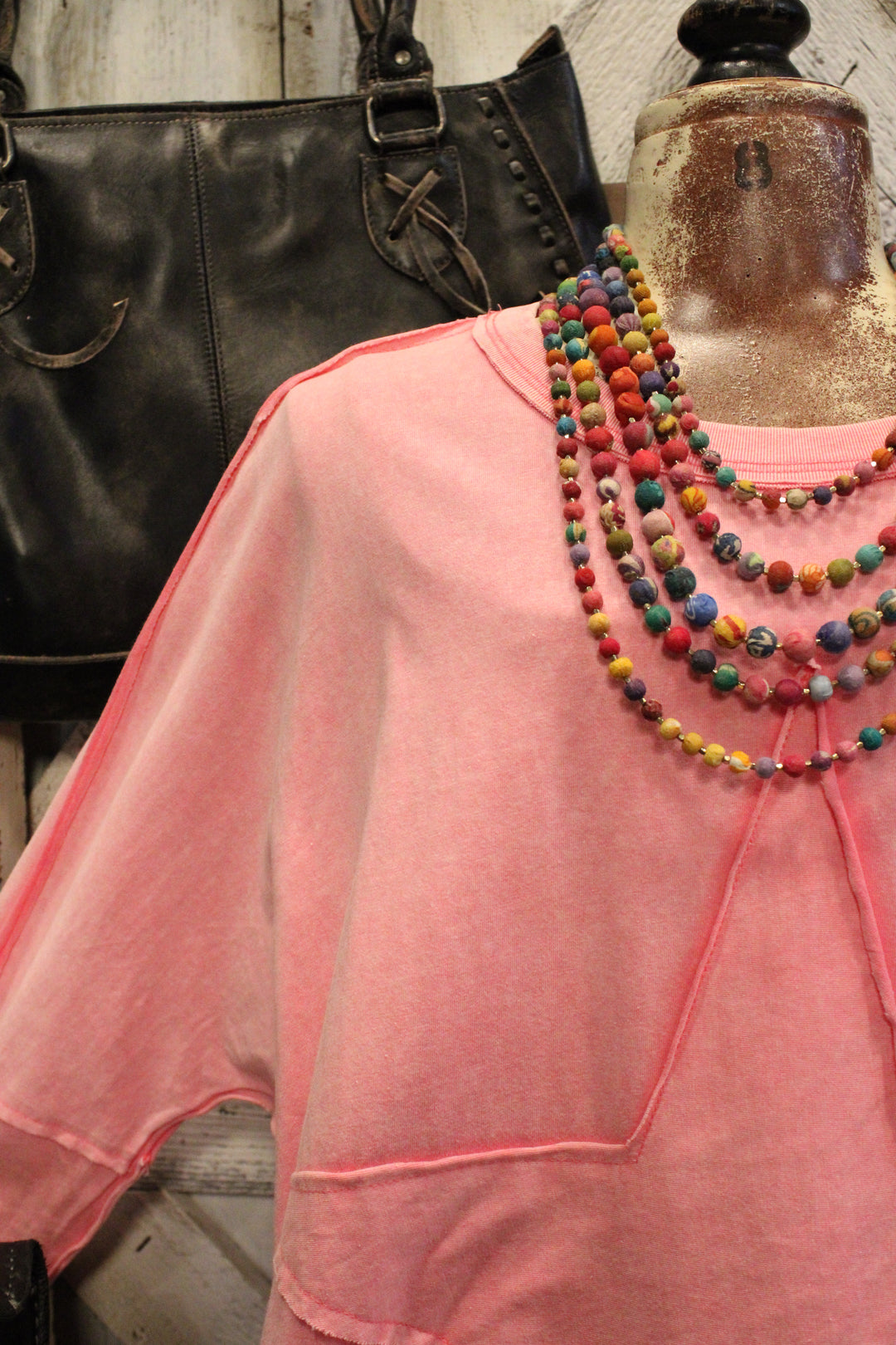 Pink Stardust Fringe Top