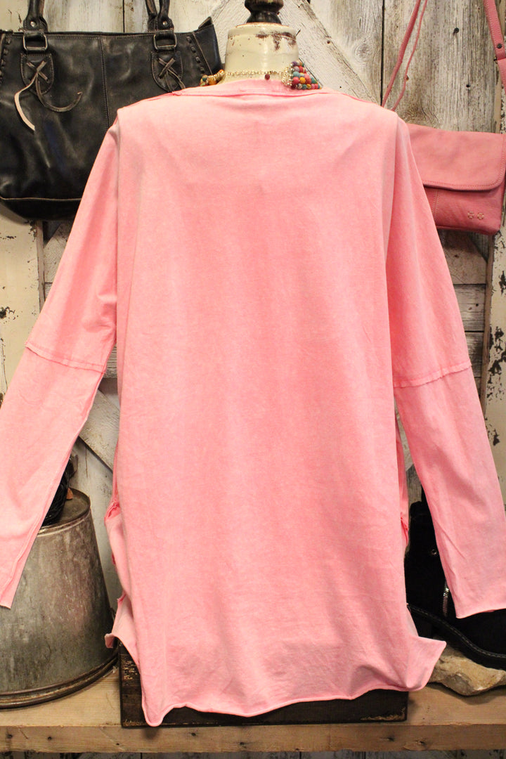 Pink Stardust Fringe Top