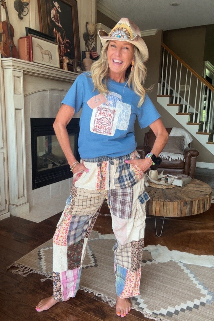 Frankie Latte Patchwork Pants