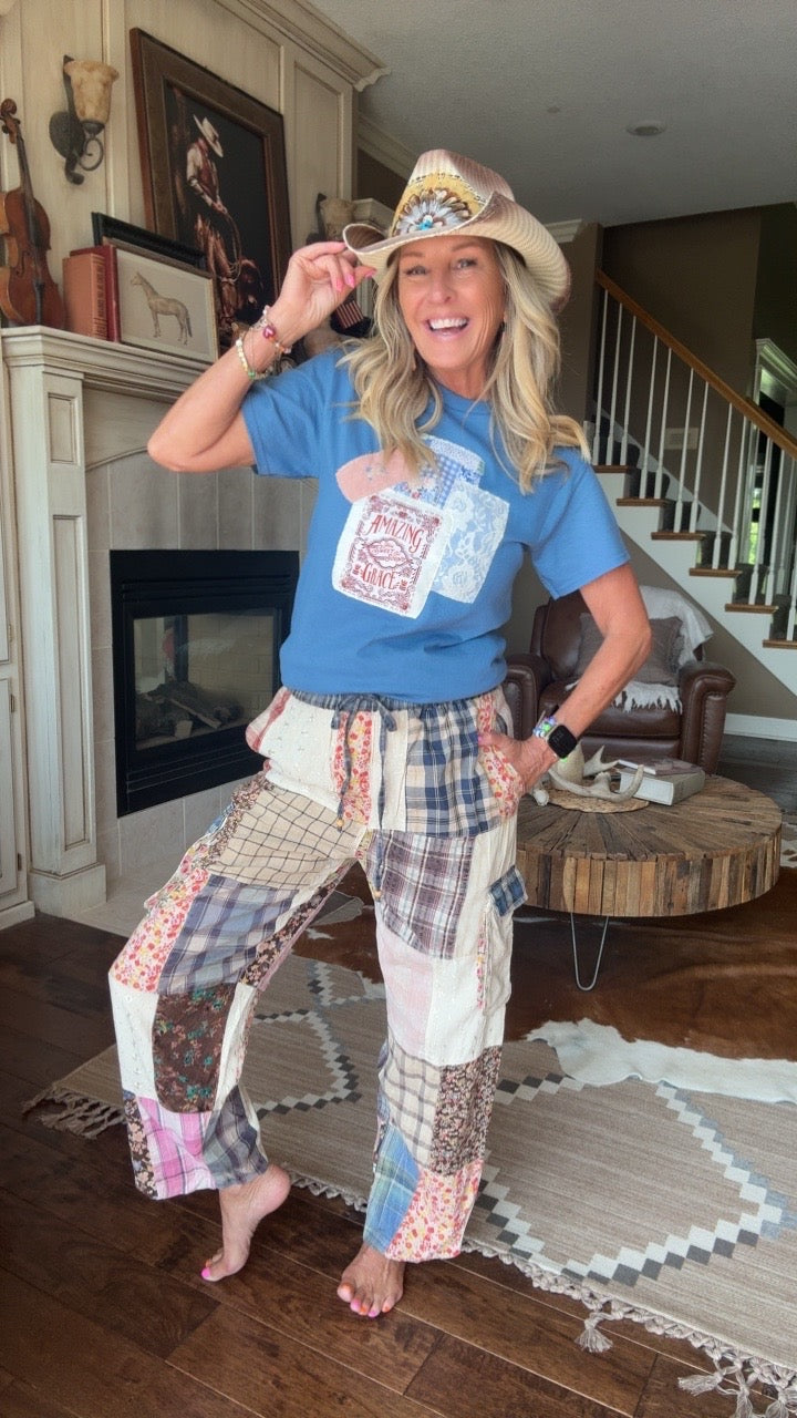 Frankie Latte Patchwork Pants
