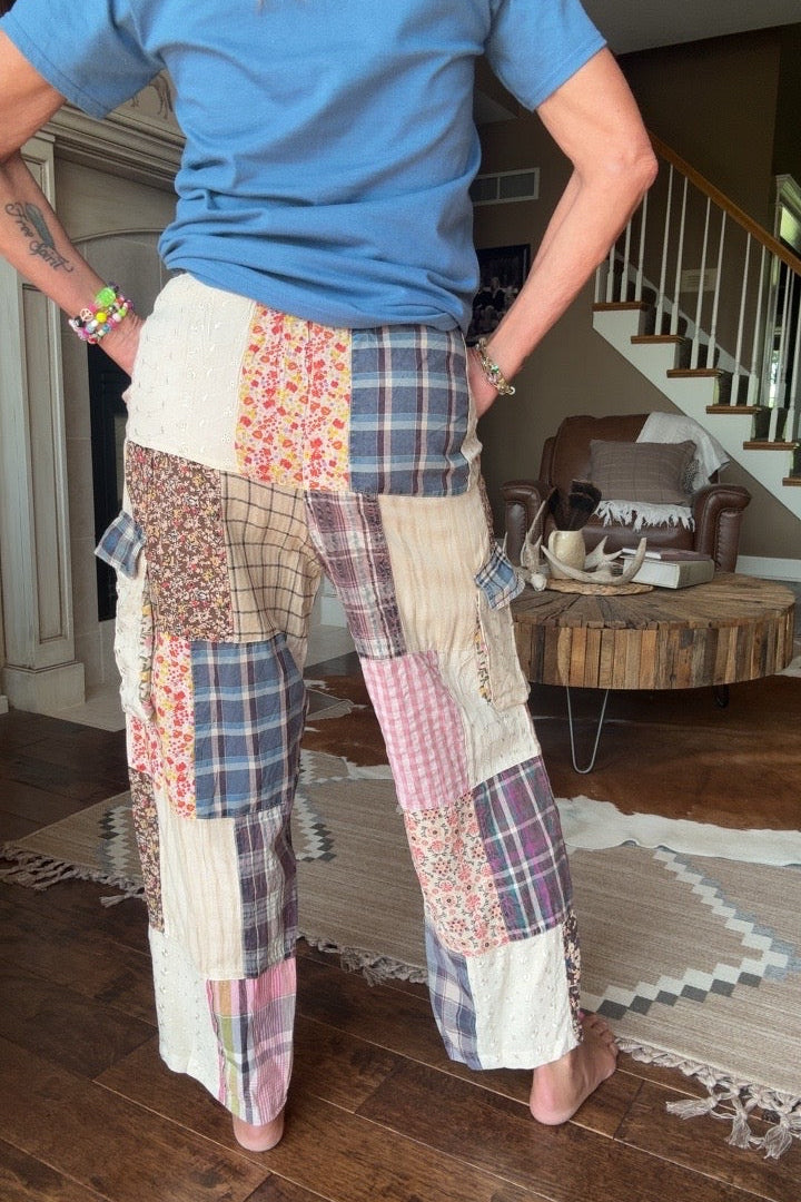 Frankie Latte Patchwork Pants