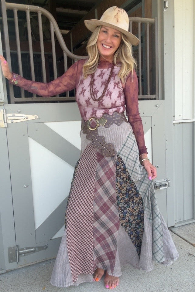 Folk Song Cotton Skirt