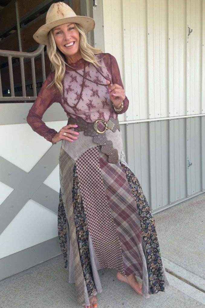 Folk Song Cotton Skirt