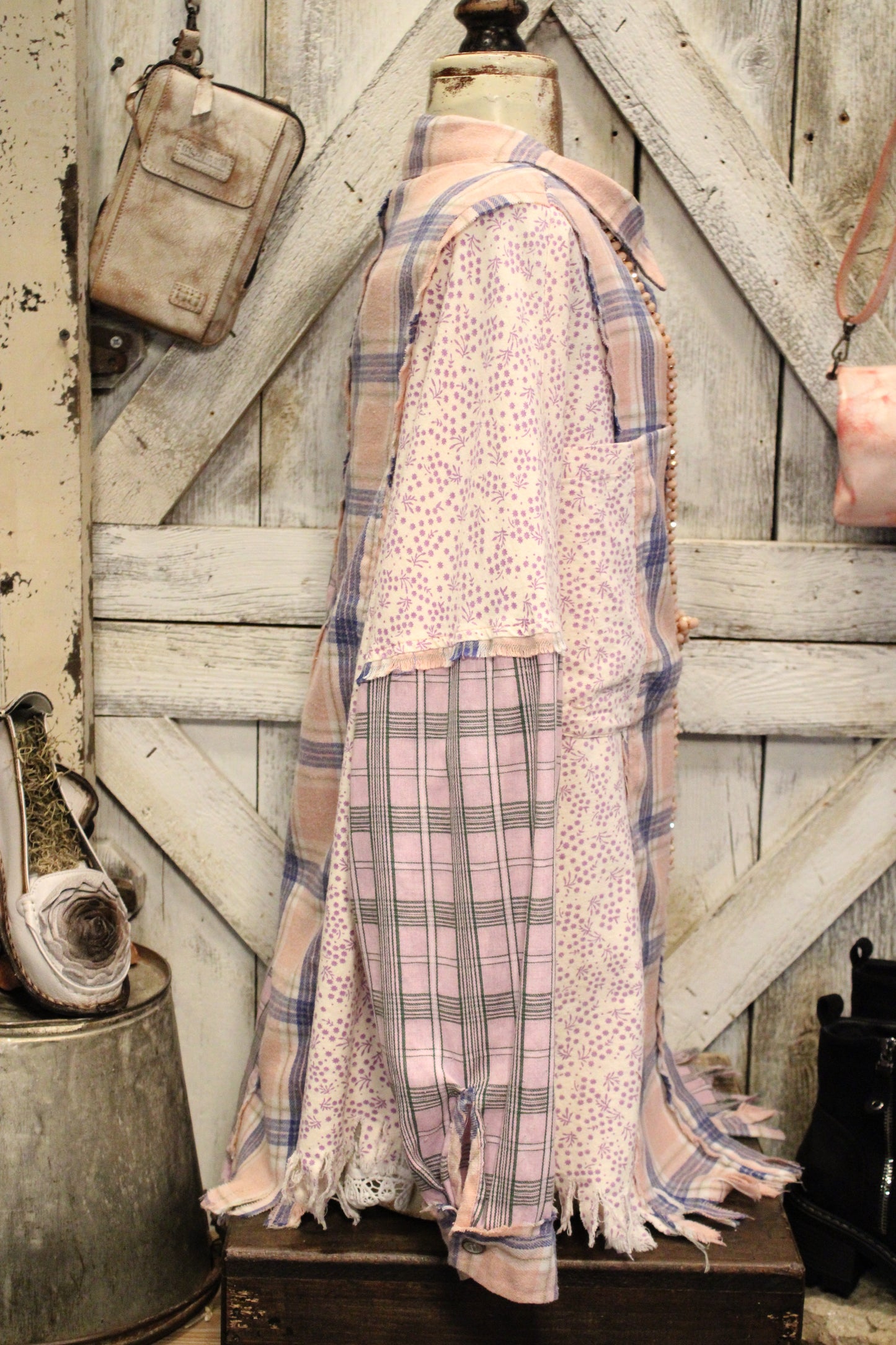 Garden Gingham Mix Top