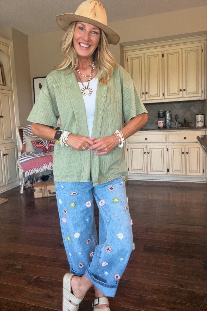 Cloverfield Button Down Blouse
