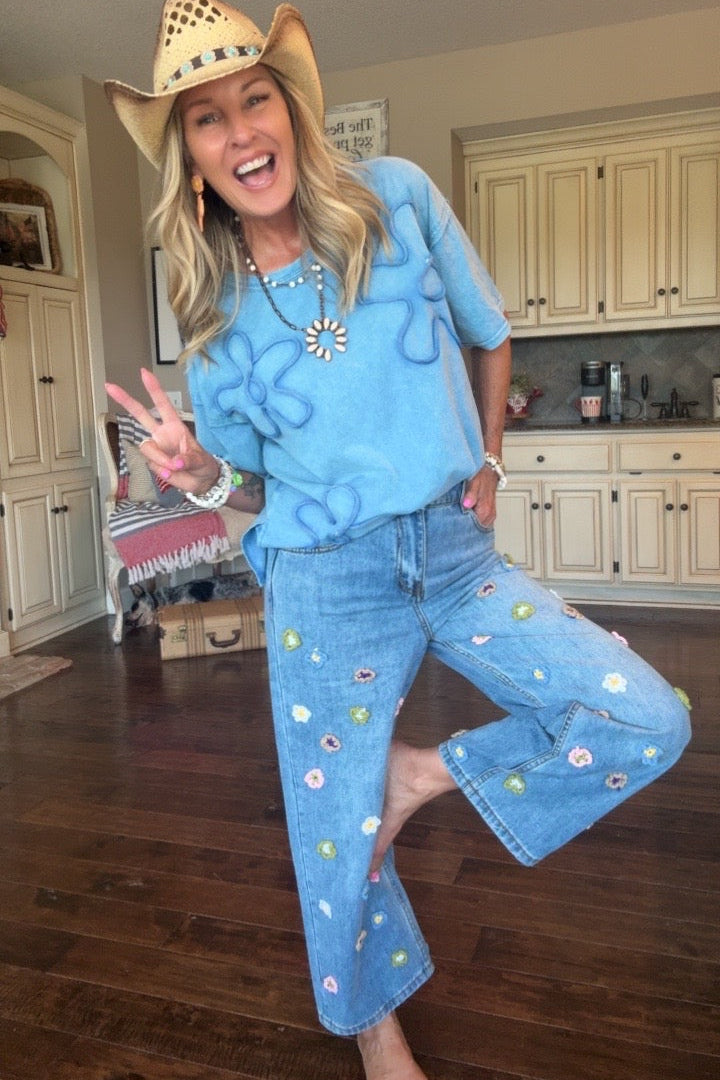 Blossom Fields Denim Jeans