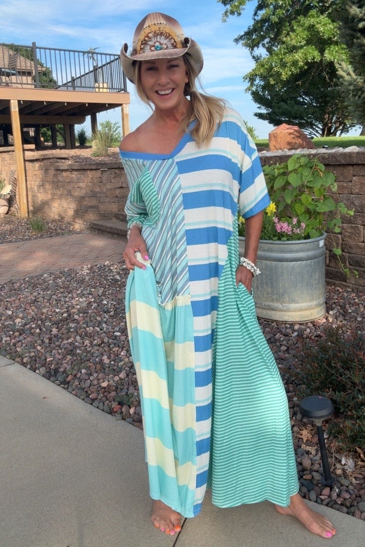 Indigo Breeze Maxi Dress