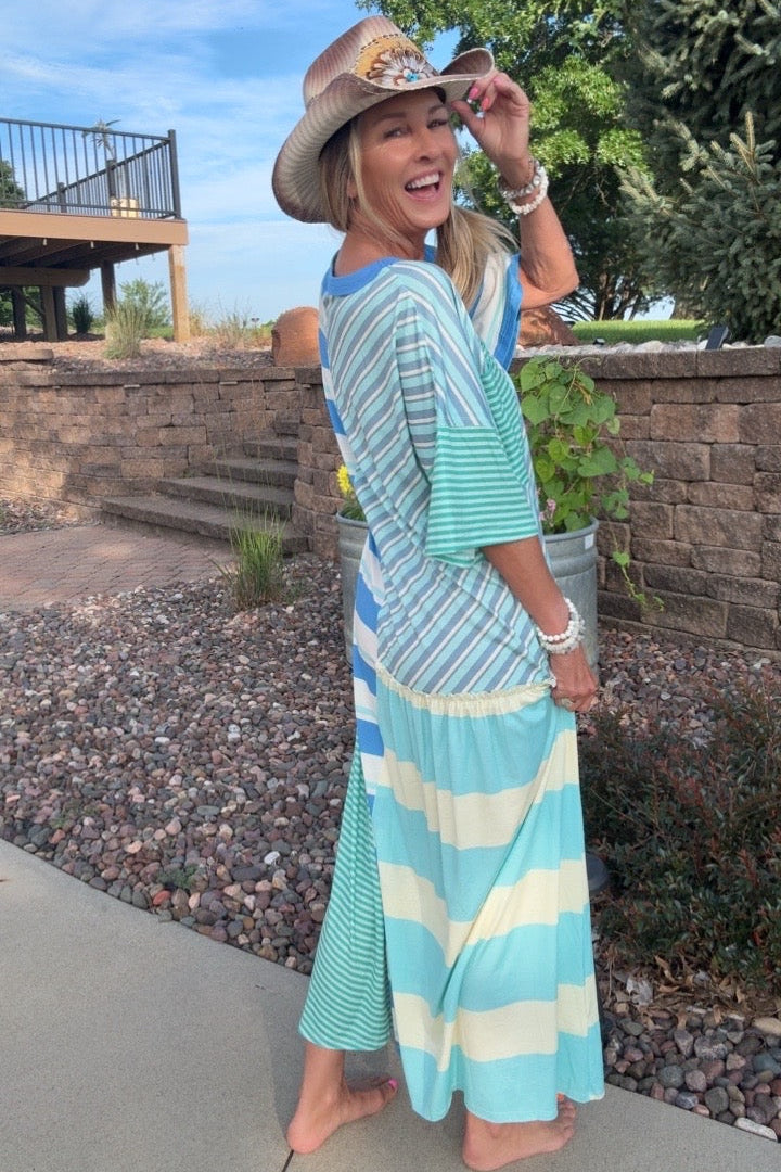 Indigo Breeze Maxi Dress