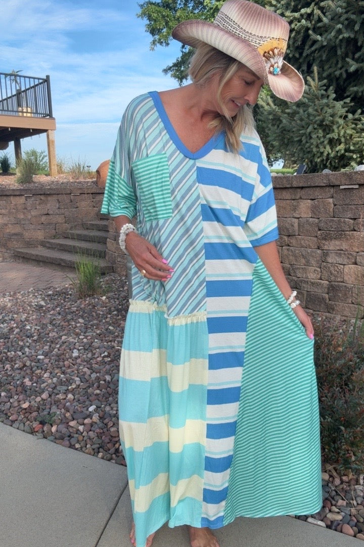 Indigo Breeze Maxi Dress