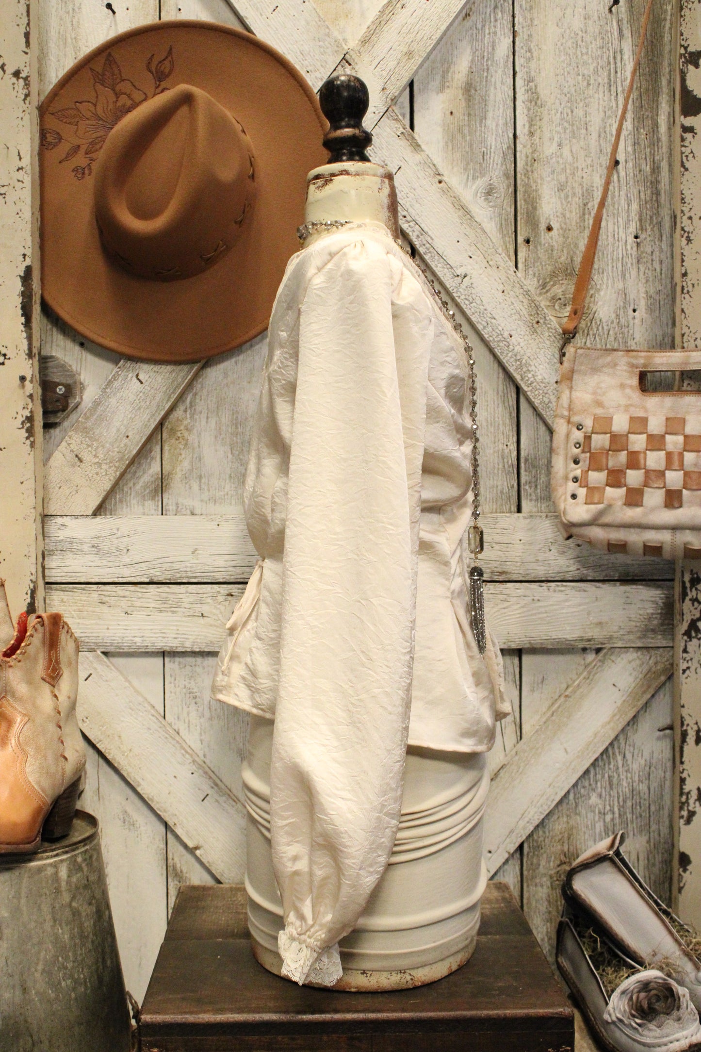 Champagne And Lace Blouse