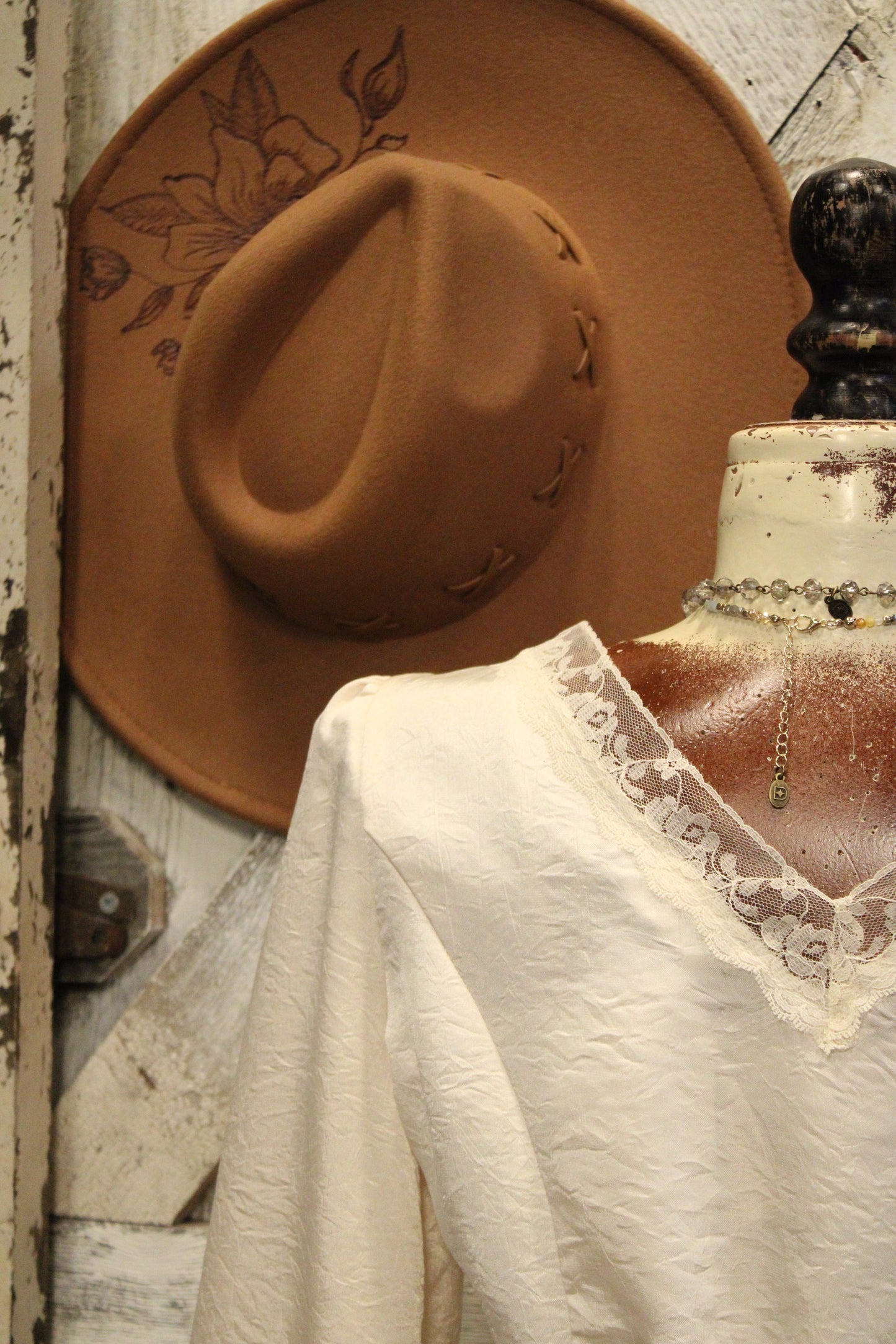 Champagne And Lace Blouse